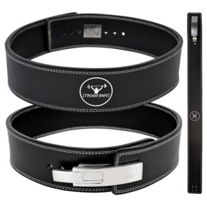 Gewichthebergürtel, Powerliftinggürtel, echt Leder, mit Pressschnalle